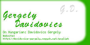 gergely davidovics business card